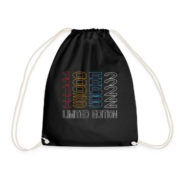 Limited Edition 1952 Geburtstag 1952 Vintage Retro - Turnbeutel - Schwarz - Vorne