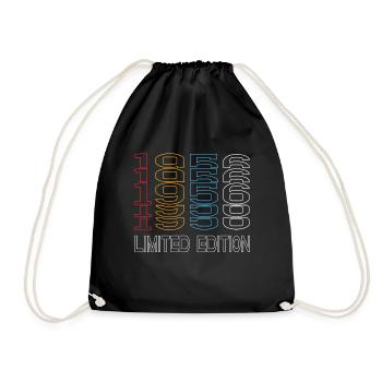 Limited Edition 1956 Geburtstag 1956 Vintage Retro - Turnbeutel - Schwarz - Vorne