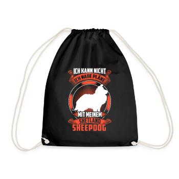 Shetland Sheepdog kann nicht Sheltie - Turnbeutel - Schwarz - Vorne