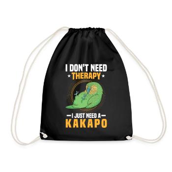Just need kakapo flightless parrot - Drawstring Bag - black - Front