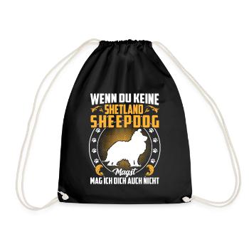 Shetland Sheepdog nicht mögen Sheltie - Turnbeutel - Schwarz - Vorne