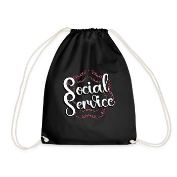 Social Service Socialist Consultant Social Worker - Turnbeutel - Schwarz - Vorne