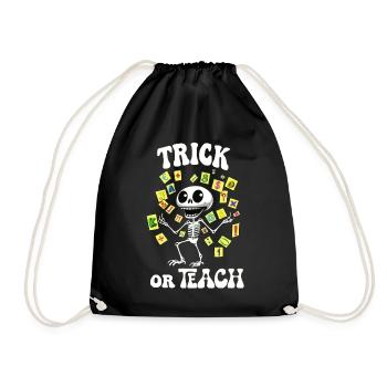 Un squelette drôle célèbre Halloween à l’école - Sac de sport léger - noir - Devant