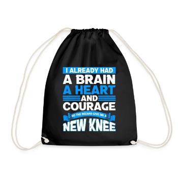 J’avais déjà un cerveau et un cœur - Sac de sport léger - noir - Devant
