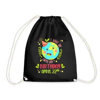 Le Jour de la Terre, c’est mon anniversaire, fête d’anniversaire du 22 avril - Sac de sport léger - noir - Devant