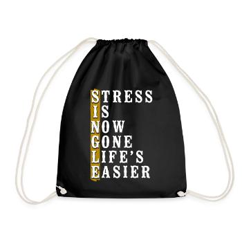 Le stress de la fête de divorce heureuse est maintenant - Sac de sport léger - noir - Devant