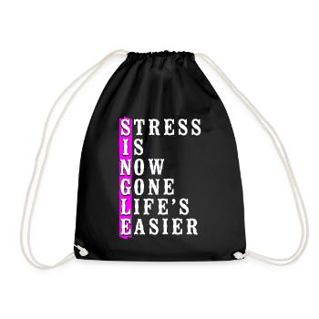 Le stress de la fête de divorce heureuse est maintenant - Sac de sport léger - noir - Devant