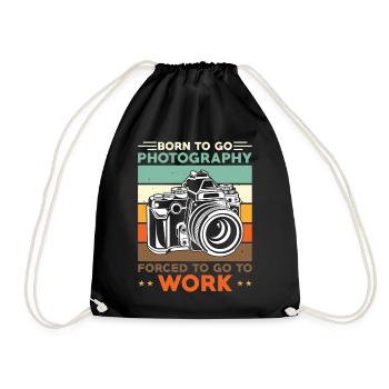 Photographe Né pour photographier pour travailler - Sac de sport léger - noir - Devant