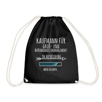 Kaufmann für Groß und Außenhandelsmanagement - Turnbeutel - Schwarz - Vorne