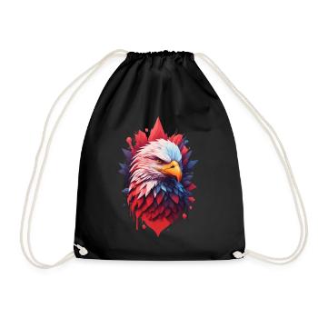 Aesthetic Eagle Freedom & Pride of Bird Design - Drawstring Bag - black - Front