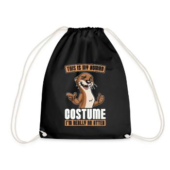 Otter This Is My Human Costume I'm Animal Lover - Drawstring Bag - black - Front