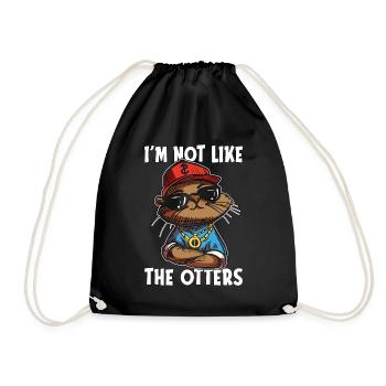 Loutre Je ne suis pas comme les loutres aime l’éleveur d’animaux - Sac de sport léger - noir - Devant