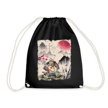 Japan Vintage Ästhetik japanische Kunst - Turnbeutel - Schwarz - Vorne