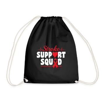 Stroke Support Squad - Stroke Survivor - Drawstring Bag - black - Front