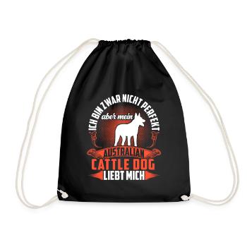 Australian Cattle Dog liebt mich trotzdem - Turnbeutel - Schwarz - Vorne
