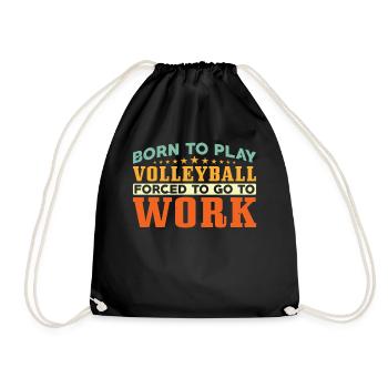 Born to play volleyball - Drawstring Bag - black - Front