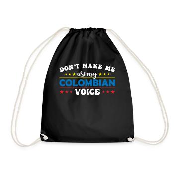 Don't force me to use my Finnish voice - Drawstring Bag - black - Front