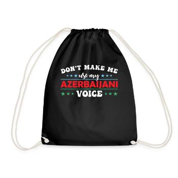 Don't force me to give my Czech voice - Drawstring Bag - black - Front