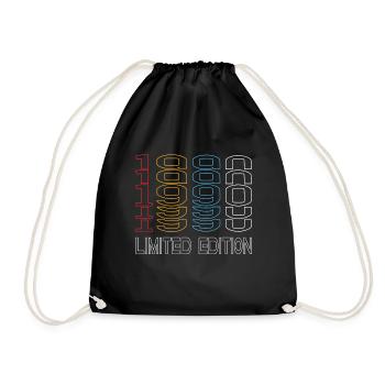 Limited Edition 1990 Geburtstag 1990 Vintage Retro - Turnbeutel - Schwarz - Vorne