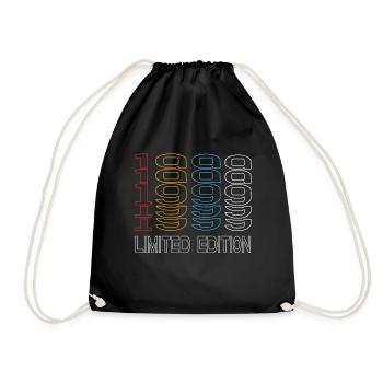 Limited Edition 1999 Geburtstag 1999 Vintage Retro - Turnbeutel - Schwarz - Vorne