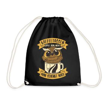 Coffee saying for work colleagues - Drawstring Bag - black - Front