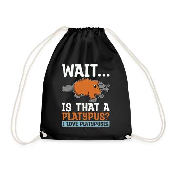 Platypus Wait est qu’un ornithorynque semi-aquatique - Sac de sport léger - noir - Devant