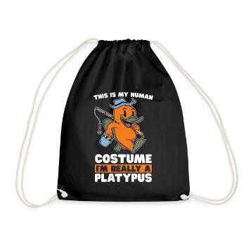 Ornithorynque C’est mon costume humain Je suis semi-aquatique - Sac de sport léger - noir - Devant
