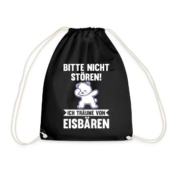 Eisbär Eisbären - Turnbeutel - Schwarz - Vorne