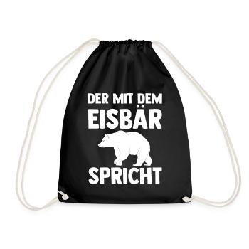 Eisbär Eisbären - Turnbeutel - Schwarz - Vorne