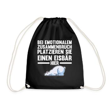 Eisbär Eisbären - Turnbeutel - Schwarz - Vorne