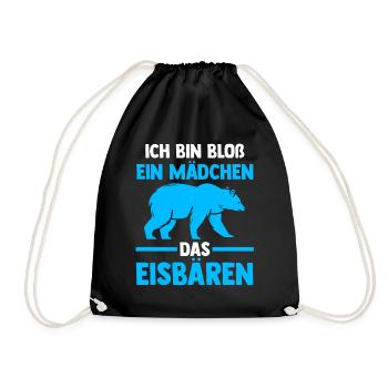 Eisbär Eisbären - Turnbeutel - Schwarz - Vorne