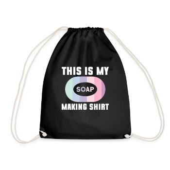 soap soap making soap maker soap boiler - Drawstring Bag - black - Front