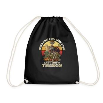 Jardinier Plante de jardin Rétro Farmers Vintage - Sac de sport léger - noir - Devant
