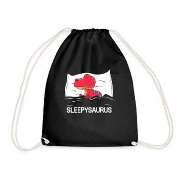 Official Napping Shirt Schlafender Dino - Turnbeutel - Schwarz - Vorne