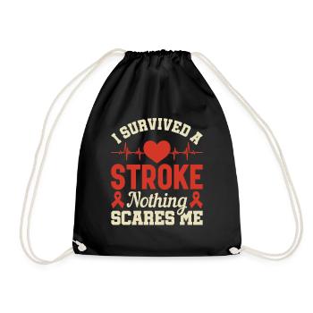 J’ai survécu à un accident vasculaire cérébral Rien ne me fait peur - - Sac de sport léger - noir - Devant