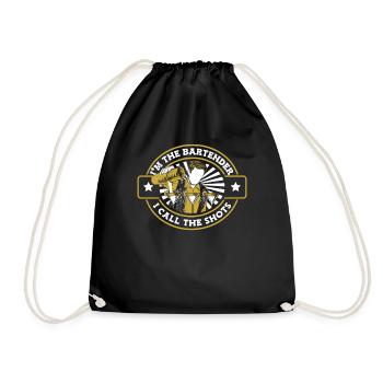 I'm The Bartender I Call The Shots Barman - Drawstring Bag - black - Front