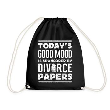 Happy Divorce Party Today's Good - Turnbeutel - Schwarz - Vorne