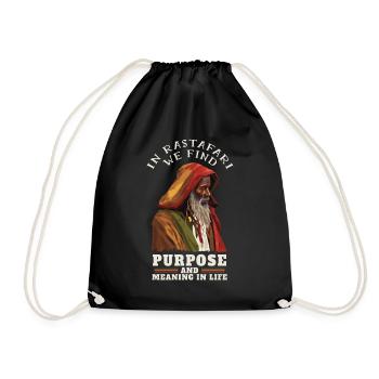 Rastaman Hermit Rasta Quote Rastafarian Reggae - Turnbeutel - Schwarz - Vorne