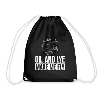 soap soap making soap maker soap boiler - Drawstring Bag - black - Front