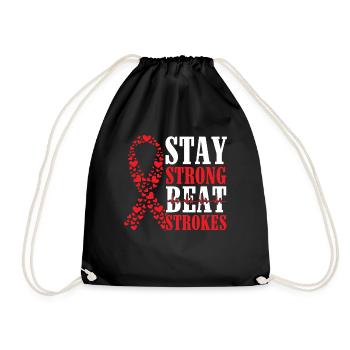 Stay Strong Beat Strokes - Stroke - Drawstring Bag - black - Front