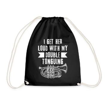 Mellophonist, Musical Instrument Orchestra, - Drawstring Bag - black - Front