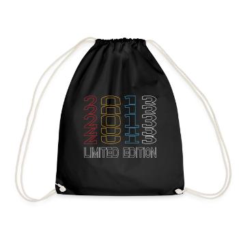 Limited Edition 2013 Birthday 2013 Vintage Retro - Drawstring Bag - black - Front