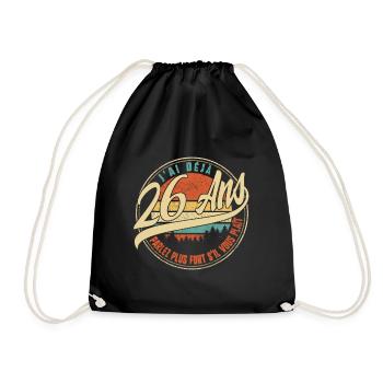 J'ai Déjà 26 Ans Parlez Plus Fort S'il Vous Plaît - Drawstring Bag - black - Front