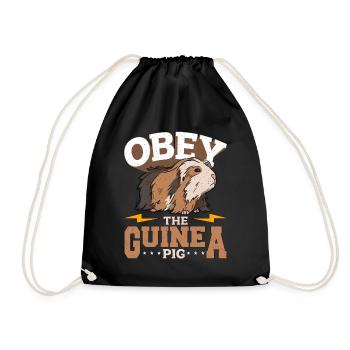 Cochon d’Inde Obéir à l’amoureux des animaux du cochon d’Inde Cavy - Sac de sport léger - noir - Devant
