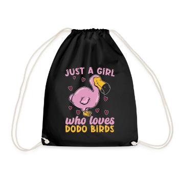 Dodo Bird juste une fille qui aime les oiseaux incapables de voler - Sac de sport léger - noir - Devant
