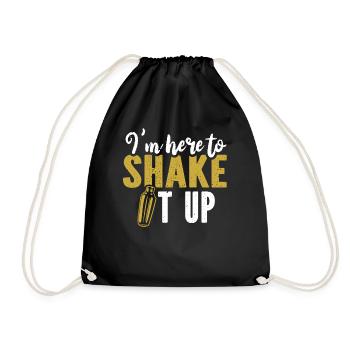Je suis ici pour le secouer Barman Mixologiste - Sac de sport léger - noir - Devant