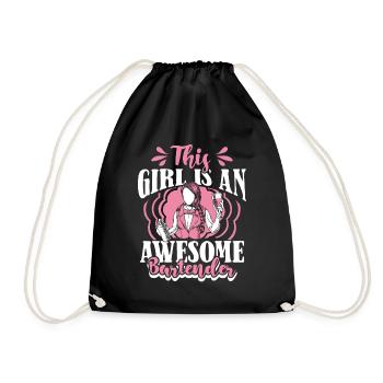 Cette fille est un barman génial Barman Barmaid Barmaid - Sac de sport léger - noir - Devant