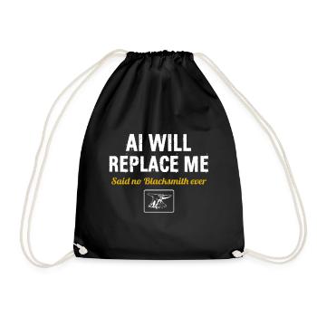 Blacksmiths, master blacksmiths, metalworkers - Drawstring Bag - black - Front