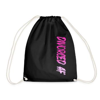 Happy Divorce Party Divorced Af - Drawstring Bag - black - Front