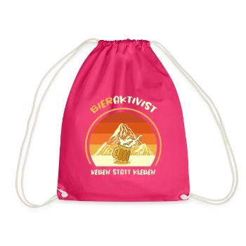 Bieraktivist Heben statt Kleben - Turnbeutel - Fuchsia - Vorne